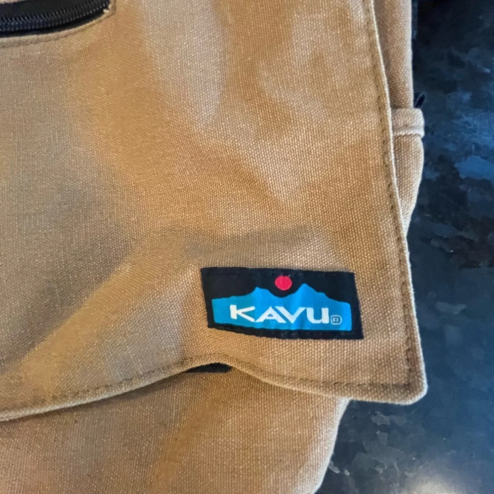 KAVU Tan Canvas Messenger Bag